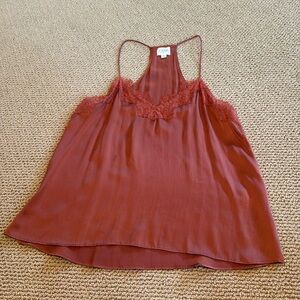 Lace trimmed tank